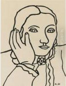 Portrait De Femme by Fernand Leger