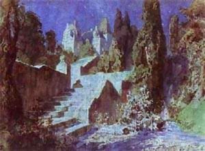 Castle Sketch For The Scenery 1883 by Vasily Polenov