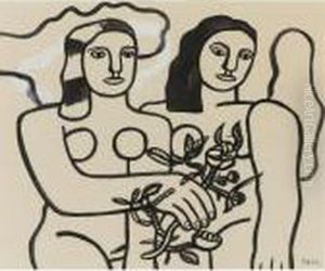 Deux Femmes Avec Une Branche by Fernand Leger