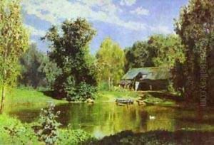 Pond In Abramtzevo 1883 by Vasily Polenov