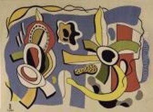 Nature Morte Fond Bleu (i L'etoile) by Fernand Leger