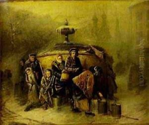 Queue To A Reservoir 1865 by Vasily Polenov