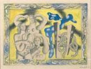 Composition Aux Trois Figures by Fernand Leger