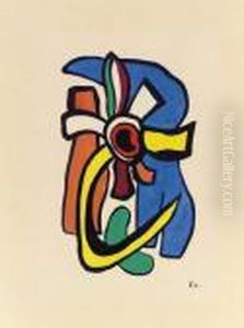 Fleur Composition Murale by Fernand Leger