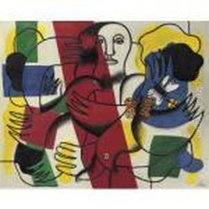 Composition Aux Deux Papillons (la Femme Aux Papillons) by Fernand Leger