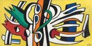 Composition: Projet De Peinture Murale Pour La Triennale De Milan by Fernand Leger