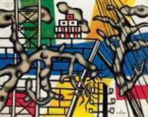 La Maison Jaune Et L'arbre Vert by Fernand Leger