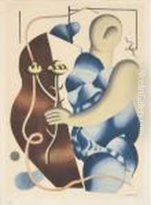 Femme Au Bouquet De Fleurs by Fernand Leger