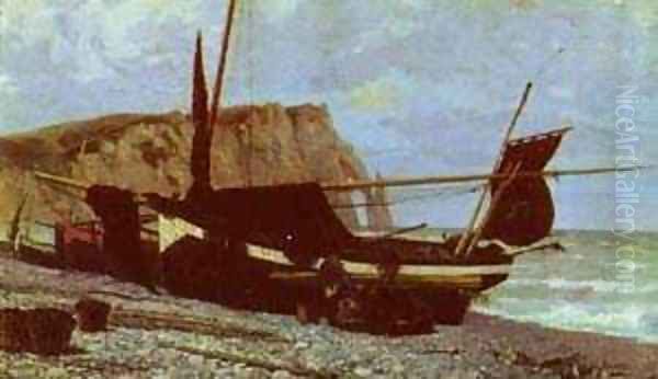 Fishing Boat Etretat Normandy 1874 - view 1