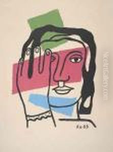 Portrait De Femme. by Fernand Leger