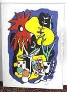 Le Roi De Coeur. (after The Watercolour Of 1947). by Fernand Leger