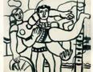 L'acrobate Et Sa Partenaire by Fernand Leger