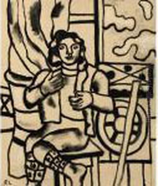 Femme Au Rideau - view 1