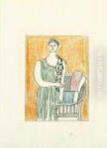 Etude Pour Le Portrait De Madame Chester Dale by Fernand Leger