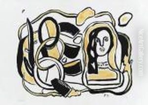 Composition Noir Et Jaune by Fernand Leger