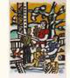 Personnages Pres D'un Arbre by Fernand Leger