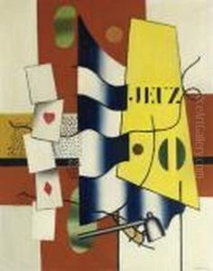 Jeux (nature Morte Aux Cartes) by Fernand Leger