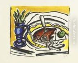 Nature Morte Au Vase Bleu (saphire 114) by Fernand Leger