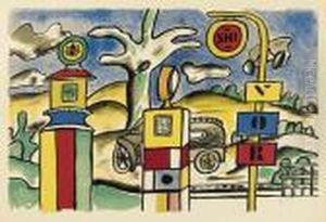 Les Pompes A Essence by Fernand Leger