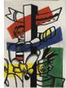 Composition Aux Deux Clowns (la Grande Parade) by Fernand Leger