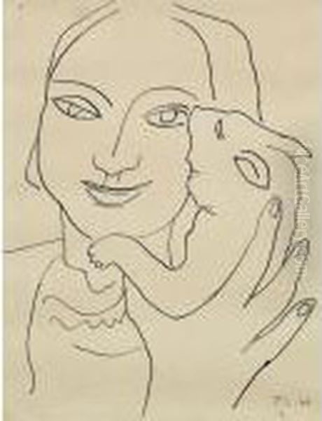Femme Au Chat - view 1