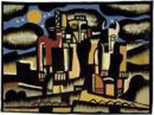 La Creation Du Monde, Scene Avec Trois Dieux by Fernand Leger