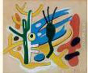 Sketch For Stairwell Mural, Circa 1939-1941 by Fernand Leger