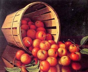 Apples tumbling from a basket by Levi Wells Prentice