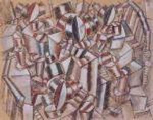 Personnages Dans Un Escalier by Fernand Leger