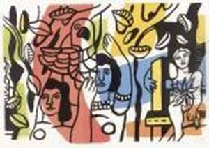 Les Femmes Aux Perroquet (s. 119) by Fernand Leger