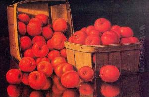 Baskets of Red Plums by Levi Wells Prentice
