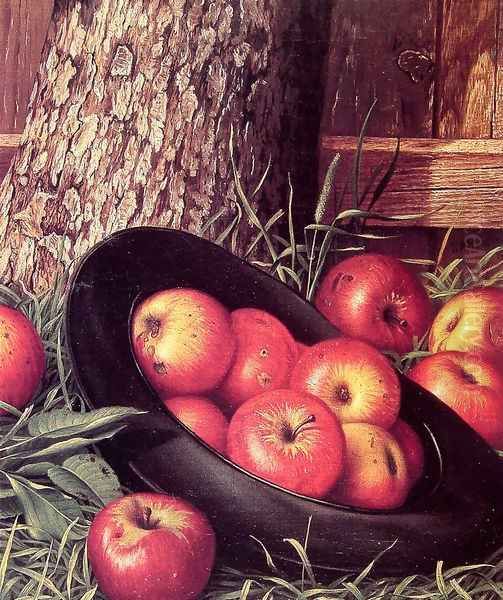 Still Life of Apples in a Hat - view 1
