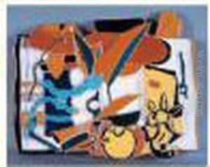 Composition Aux Pommes, Tourn Sols Et Longues Feuilles, Cirka, 1952. by Fernand Leger