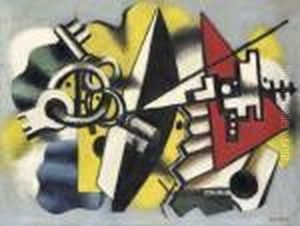 Composition Aux Trois Cles by Fernand Leger