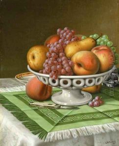 Still Life with Fruit and Pocket Knife by Levi Wells Prentice