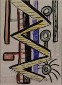 Fresque Jaune (zig-zag) by Fernand Leger
