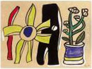 Nature Morte Au Vase Bleu by Fernand Leger
