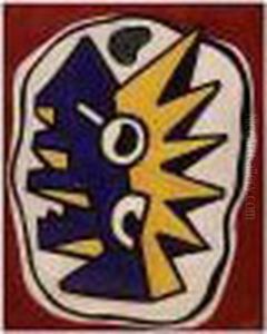 Composition Sur Fond Rouge by Fernand Leger