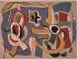 Nature Morte Fond Bleu (a L'etoile) by Fernand Leger