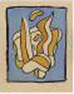 Composition Sur Fond Bleu by Fernand Leger