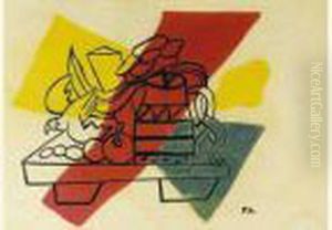 Nature Morte Au Vase De Fleurs Et Oiseau by Fernand Leger