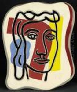 Visage En Creux, Couleurs En Dehors by Fernand Leger