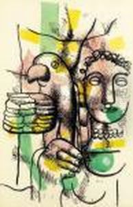 Femme Au Perroquet by Fernand Leger