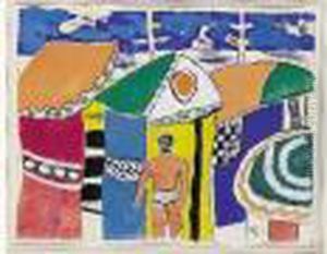 Deauville - Les Tentes Sur La Plage by Fernand Leger