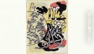 Composition A La Mappe-monde,
1946 Encre Et Aquarelle, Signee Des Initiales Et Datee 46 Vers Le Bas Et
Vers La Droite by Fernand Leger