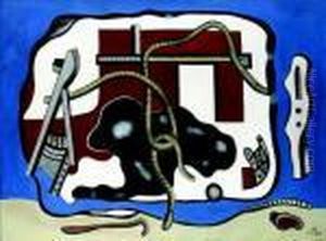 Composition Sur Fond Bleu (le Cordage)