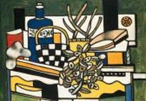 Nature Morte A La Bouteille by Fernand Leger