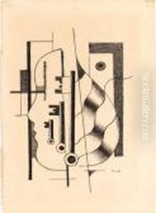 Profil Aux Clefs by Fernand Leger
