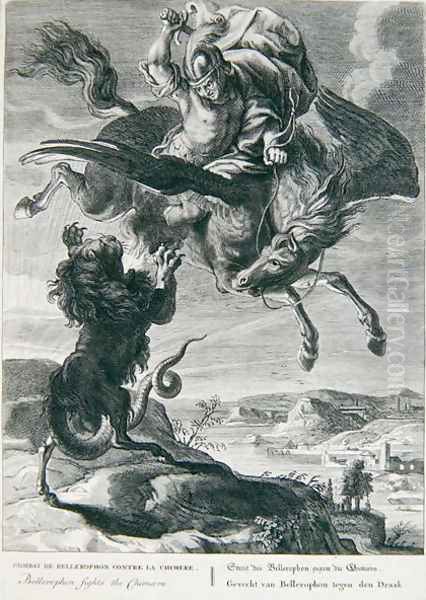 Bellerophon fights the Chimera - view 1