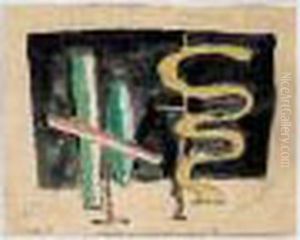 Helicoide Et Queue D'avion, 1948 (etude Pour Le Ballet Le Pas D'acier) by Fernand Leger